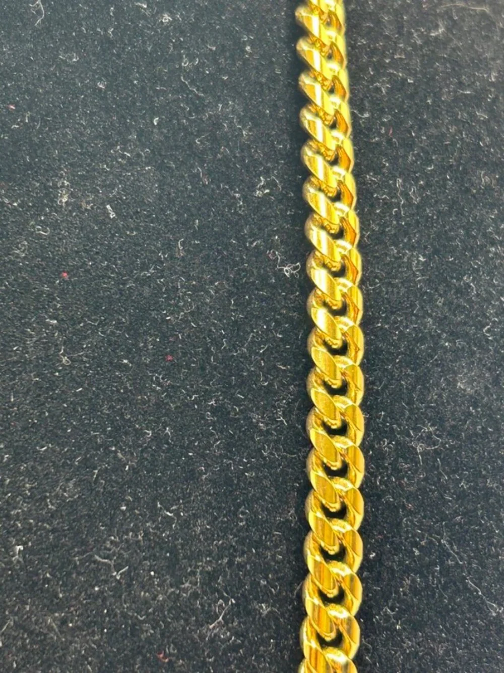 Real Gold Cuban Chain Stainless Steel 6mm 22 Inch Plated Waterproof Solid Mens